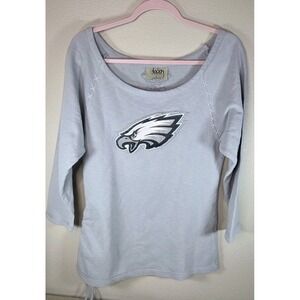 Philadelphia Eagles Women's Top Touch By Alyssa Milano Gray Size L